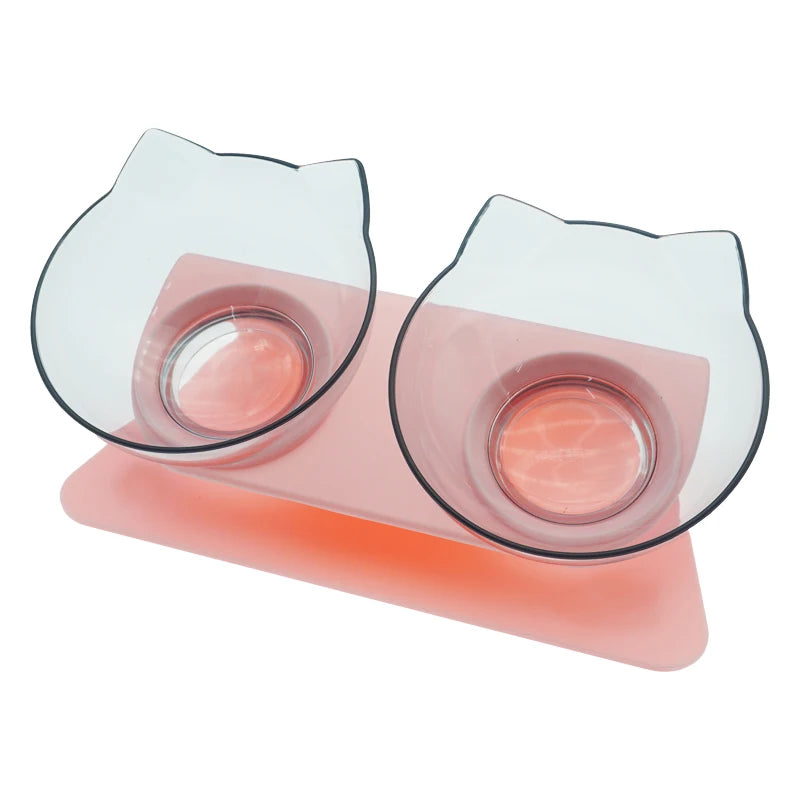 Non-Slip Double Cat Bowl Dog Bowl with Stand Pet Feeding Cat Water Bowl for Cats Food Pet Bowls for Dogs Feeder Product Supplies